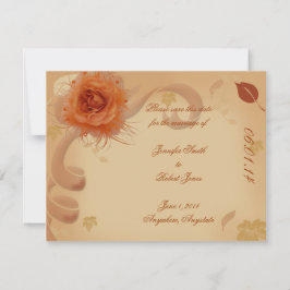 Orange Rose im Fall Save the Date