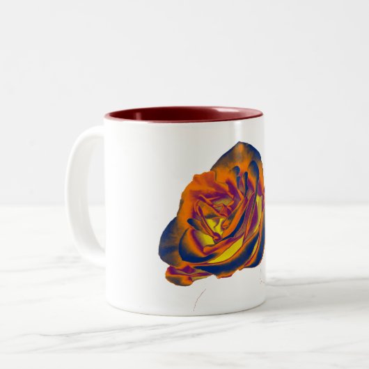 Orange Rose Kaffee Tasse (Vorderseite Links)