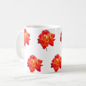 Orange Rose Kaffeetasse (Vorderseite Links)