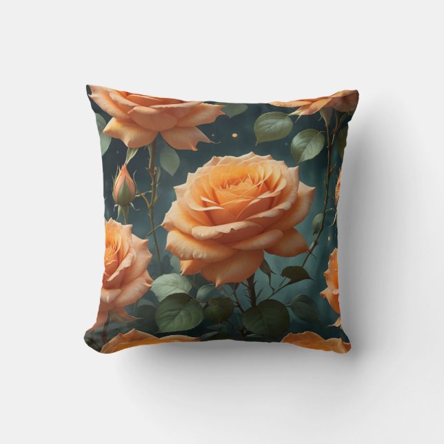 Orange Rose Kissen (Vorderseite)