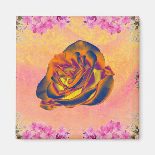 Orange Rose Kühlschrankmagnet