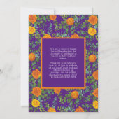 Orange Rose Lila Foto Abschluss Ankündigung (Rückseite)