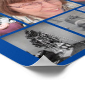 Orange Rose Love Memory 9 Foto Memorial Poster (Ecke)