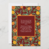 Orange Rose Maroon Foto Abschluss Ankündigung (Rückseite)