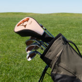 Orange Rose Monogram Initial A Your Name Golf Headcover (In SItu)