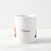 Orange Rose Monogram Initial A Your Name Kaffeetasse (Mittel)