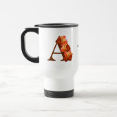 Orange Rose Monogram Initial A Your Name Reisebecher (Links)