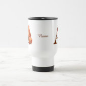 Orange Rose Monogram Initial A Your Name Reisebecher (Mittel)