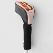 Orange Rose Monogram Initial B Ihr Name Golf Headcover (angewinkelt)