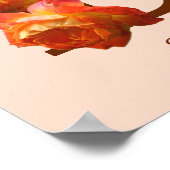 Orange Rose Monogram Initial B Ihr Name Poster (Ecke)