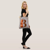 Orange Rose Monogram Initial B Ihr Name Tasche (Am Model)