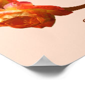 Orange Rose Monogram Initial C Your Name Poster (Ecke)