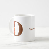 Orange Rose Monogram Initial D Your Name Kaffeetasse (Vorderseite Links)