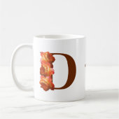 Orange Rose Monogram Initial D Your Name Kaffeetasse (Links)