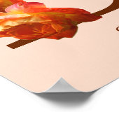 Orange Rose Monogram Initial D Your Name Poster (Ecke)