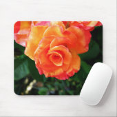 Orange Rose Mousepad (Mit Mouse)