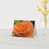 Orange Rose Nach dem Regen Grußkarte Karte (Gelbe Blume)