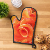 Orange Rose Ofenhandschuh (Oben unten)