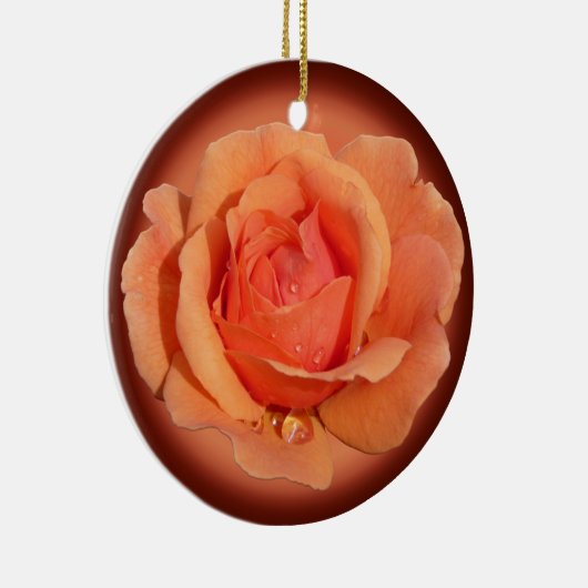 Orange Rose Ornament Personalisierte Rose Dekorati (Rechts)