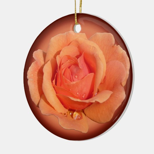Orange Rose Ornament Personalisierte Rose Dekorati (Links)