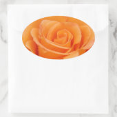 Orange Rose Ovaler Aufkleber (Tasche)