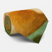 Orange Rose Painterly Neck Tie Krawatte (Gerollt)