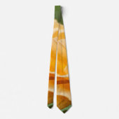 Orange Rose Painterly Neck Tie Krawatte (Rückseite)