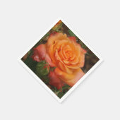 Orange Rose Paper Napkin Serviette (Ecke)