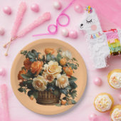 Orange Rose Pappteller (Party)