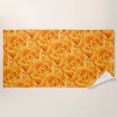 Orange Rose Pattern Strandtuch (Vorderseite)