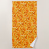 Orange Rose Pattern Strandtuch (Vorderseite)