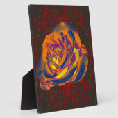 Orange Rose Plaque Fotoplatte (Seite)