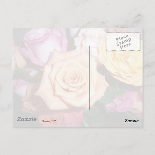 Orange Rose Postkarte (Rückseite)