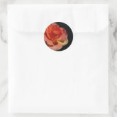Orange Rose Runder Aufkleber (Tasche)