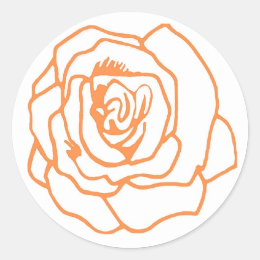 Orange Rose Runder Aufkleber (Vorderseite)