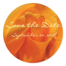 Orange Rose "Save the Date"