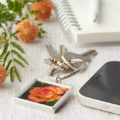 Orange Rose Schlüsselanhänger (Seite)