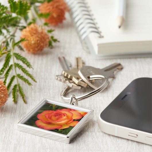 Orange Rose Schlüsselanhänger (Seite)