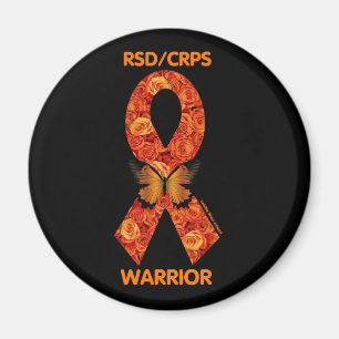 Orange Rose/Schmetterling...RSD/CRPS Magnet