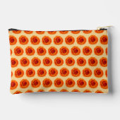 Orange Rose Seamless Pattern Pouch Zubehörtasche (Rückseite)