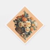 Orange Rose Serviette (Ecke)