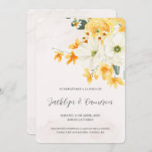 Orange Rose Spanische Hochzeit Einladung (Vorne/Hinten)