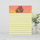 Orange Rose Stationery (Stehend Vorderseite)