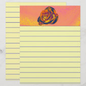 Orange Rose Stationery (Vorne/Hinten)