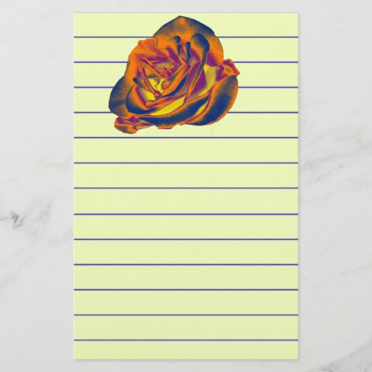 Orange Rose Stationery Briefpapier (Vorderseite)