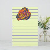 Orange Rose Stationery Briefpapier (Stehend Vorderseite)