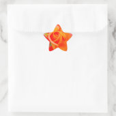Orange Rose Stikers Stern-Aufkleber (Tasche)