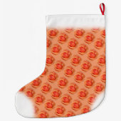 Orange Rose Strumpf Weihnachten Maßgeschneiderter Großer Weihnachtsstrumpf (Rückseite)