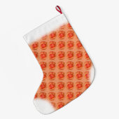 Orange Rose Strumpf Weihnachten Maßgeschneiderter Großer Weihnachtsstrumpf (Rückseite (Hängend))