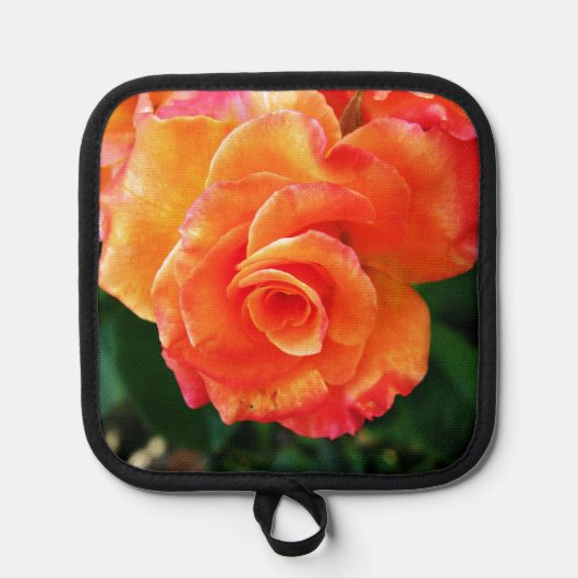 Orange Rose Topflappen (Vorderseite)
